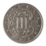 1860 Three Cent Silver XF
