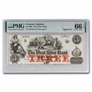 1860s $3 The West River Bank, Jamaica, VT - VT-115 CU-66 EPQ PMG
