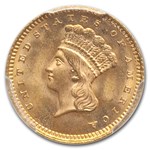 1861 $1 Indian Head Gold MS-65 PCGS