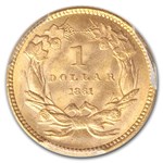 1861 $1 Indian Head Gold MS-65 PCGS