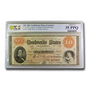 1861 $10.00 (T-24) R. M. T. Hunter VF-35 PPQ PCGS