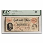 1861 $10.00 (T-24) R. M. T. Hunter XF-40 PCGS