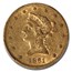 1861 $10 Liberty Gold Eagle AU-55 PCGS CAC