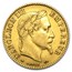 1861-1869 France Gold 10 Francs Napoleon III Laureate AU