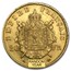 1861-1870 France Gold 20 Francs Napoleon III Laureate Avg Circ