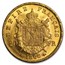 1861-1870 France Gold 20 Francs Napoleon III Laureate BU