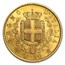1861-1878 Italy Gold 20 Lire Vittorio Emanuele II AU