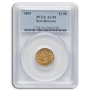 1861 $2.50 Liberty Gold Quarter Eagle AU-50 PCGS