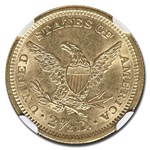 1861 $2.50 Liberty Gold Quarter Eagle Type 2 MS-61 NGC