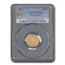 1861 $2.50 Liberty Gold Quarter Eagle Type 2 MS-64 PCGS