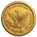 1861 $2.50 Liberty Gold Quarter Eagle Type 2 XF