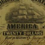 1861 $20.00 (T-18) Sailing Ship VG