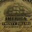 1861 $20.00 (T-18) Sailing Ship VG