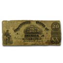 1861 $20.00 (T-18) Sailing Ship VG