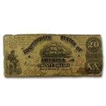 1861 $20.00 (T-18) Sailing Ship VG