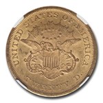 1861 $20 Liberty Gold Double Eagle AU-50 NGC