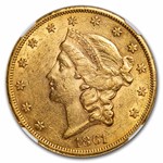 1861 $20 Liberty Gold Double Eagle AU-53 NGC