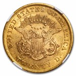 1861 $20 Liberty Gold Double Eagle AU-53 NGC