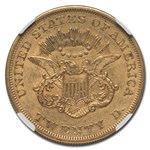 1861 $20 Liberty Gold Double Eagle AU-53 NGC