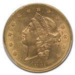 1861 $20 Liberty Gold Double Eagle AU-53 PCGS