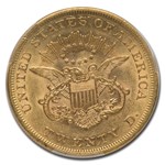 1861 $20 Liberty Gold Double Eagle AU-53 PCGS