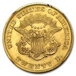 1861 $20 Liberty Gold Double Eagle AU Details (Cleaned)