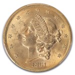 1861 $20 Liberty Gold Double Eagle MS-63 PCGS