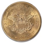 1861 $20 Liberty Gold Double Eagle MS-63 PCGS