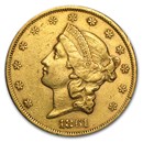 1861 $20 Liberty Gold Double Eagle XF