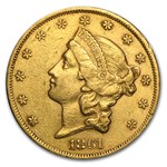 1861 $20 Liberty Gold Double Eagle XF