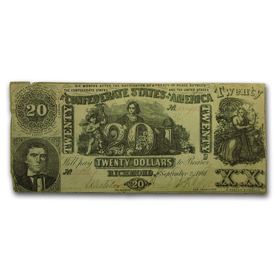 1861 $20 (T-20) Navigation & Beehive VF (Cancelled)