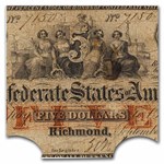 1861 $5.00 (T-31) Five Females Allegory Ch F-15 PCGS (Cancelled)