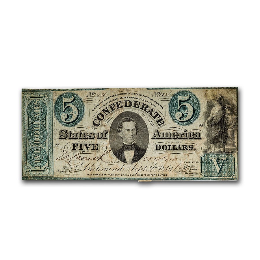 1861 $5.00 (T-33) Memminger VF