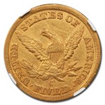 1861 $5 Liberty Gold Half Eagle AU-53 NGC