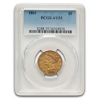 1861 $5 Liberty Gold Half Eagle AU-55 PCGS