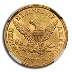 1861 $5 Liberty Gold Half Eagle AU-58 NGC CAC