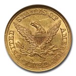 1861 $5 Liberty Gold Half Eagle AU-58 NGC