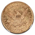 1861 $5 Liberty Gold Half Eagle MS-60 NGC