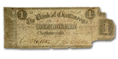 1861 Bank of Chattanooga, TN $1.00 Note TN-10 Good 1861 Bank of Chattanooga, TN $1.00 Note TN-10 Good