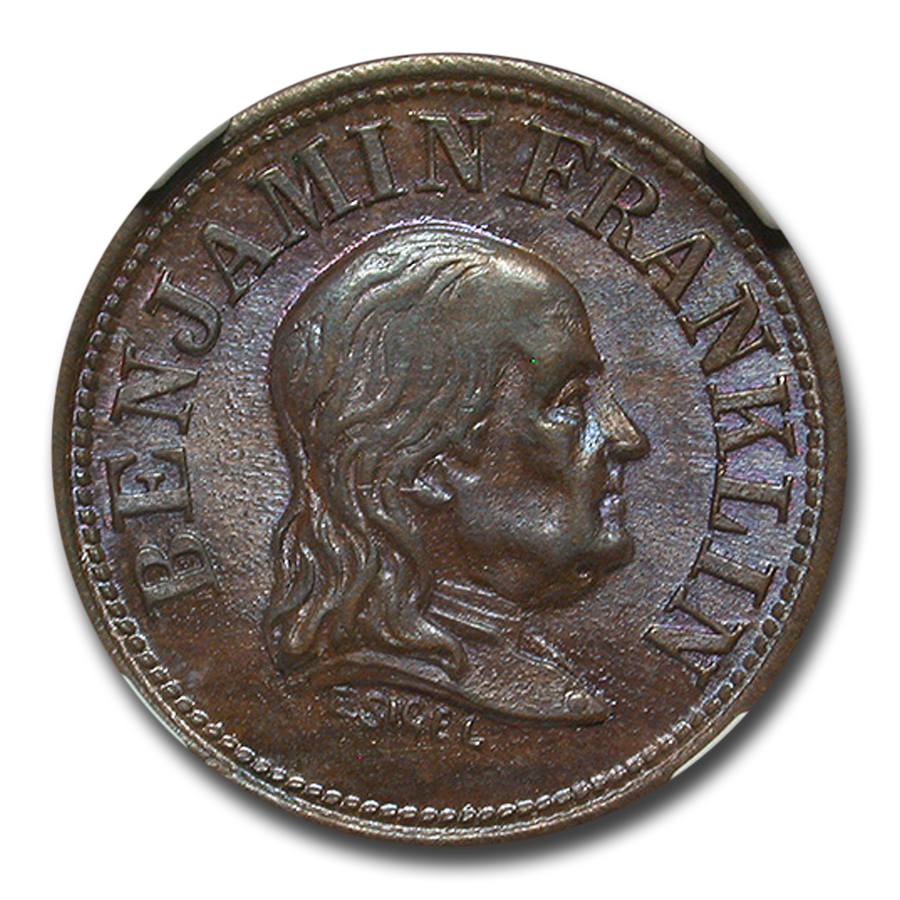 Buy 1861 Benjamin Franklin Civil War Token MS-65 NGC (BN, F-151