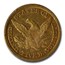 1861-C $5 Liberty Gold Half Eagle AU-53 PCGS CAC