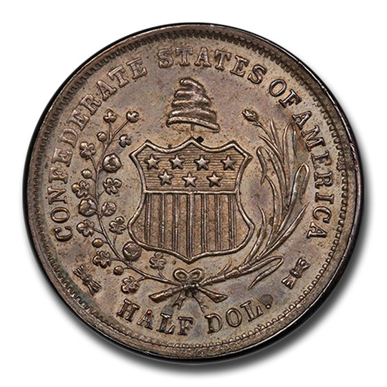 Buy 1861 Confederate States of America 50¢ Restrike MS62 PCGS CAC APMEX