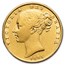 1861 Great Britain Gold Sovereign Victoria Shield XF