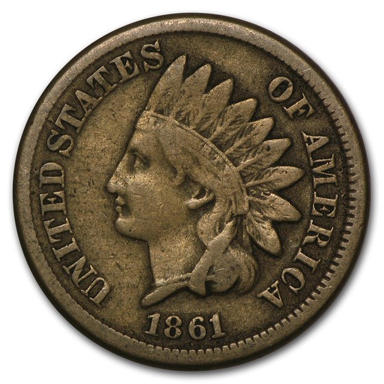 1861 Indian Head Cent Fine