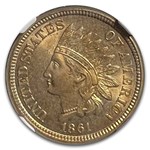 1861 Indian Head Cent MS-65+ NGC CAC