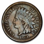 1861 Indian Head Cent XF Details