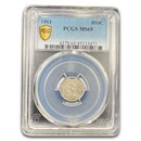1861 Liberty Seated Half Dime MS-65 PCGS