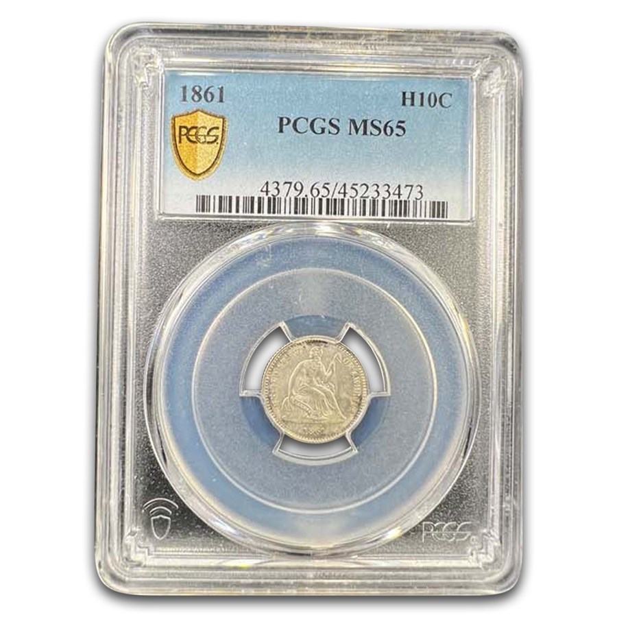1861 Liberty Seated Half Dime MS-65 PCGS