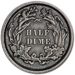 1861 Liberty Seated Half Dime XF