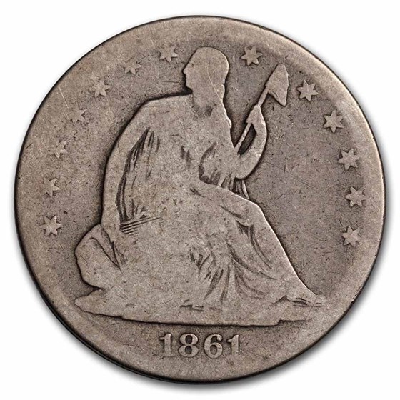 1861 Liberty Seated Half Dollar Good 1861 Liberty Seated Half Dollar Good